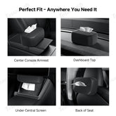 Adjustable Silicone Tissue Box for Tesla Model Y Juniper 2025+